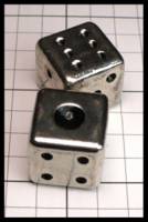 Dice : Dice - Metal Dice - Eastern Style with Black Pips - JA Collection Apr 2024